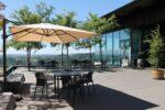 quitasol terraza 3x3 con base con ruedas