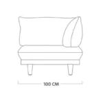 Sofá exterior Paletti corner seat - Thunder Grey - Imagen 3